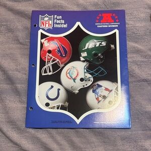Vintage NFL AFC East Team Helmet Folder